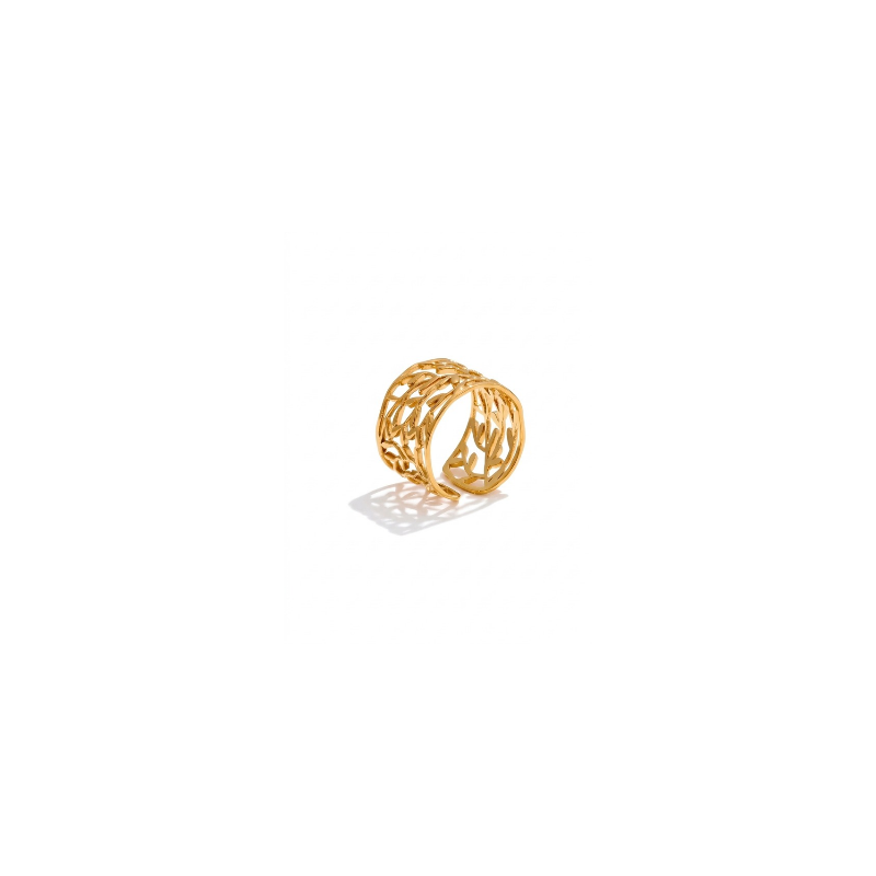 PIERŚCIONEK CUFF AŻUROWY- R.R.26