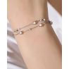 BRANSOLETKA DWÓWARSTWOWA SREBRNA DZIECIĘCA GWIAZDY- STARRY CHARM