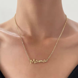 ŁAŃCUSZEK TYPU CELEBRYTKA ZE STALI SZLACHETNEJ POZŁACANY- MOTHER'S BOND