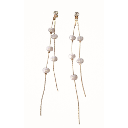 KOLCZYKI Z PERŁAMI BAROKOWYMI I KWARCEM- URBAN CHIC