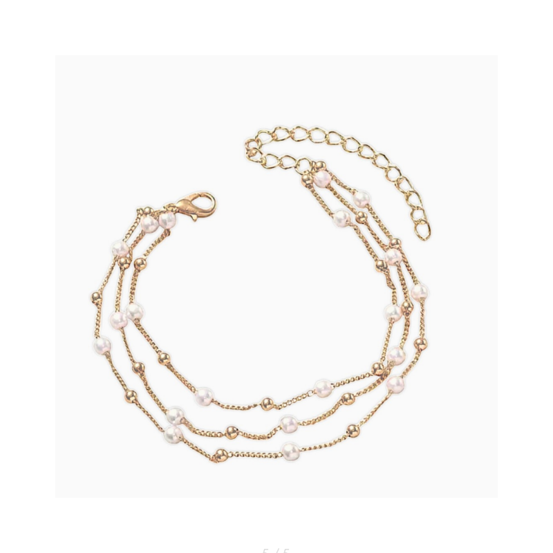 BRANSOLETKA POTRÓJNA Z PERŁAMI- REBEL QUEEN