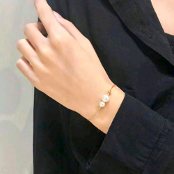 BRANSOLETKA REGULOWANA Z PERŁAMI- URBAN CHIC