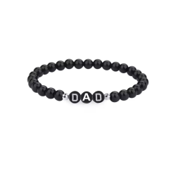 BRANSOLETKA DAD Z OBSYDIANU- RAW