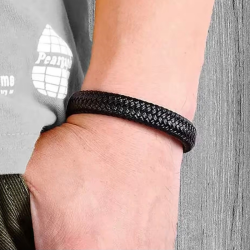 BTANSOLETKA MĘSKA SKÓRZANA PLECIONA- SNAKE
