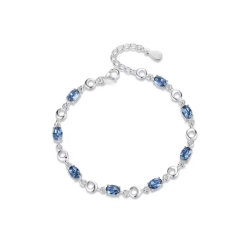 BRANSOLETKA Z SYNETYCZNYMI TOPAZAMI- THE MOMENT