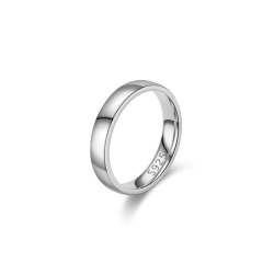 OBRĄCZKA Z TYTANU POSREBRZANA- CLASIC SILVER