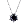 ŁAŃCUSZEK SREBRNY TYPU CHOKER I ZAWIESZKA Z CZRNYM MOISSANITEM- EBONIX