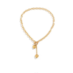 NASZYJNIK KRAWAT CHUNKY Z SERCAMI- REBEL QUEEN TERND 2025