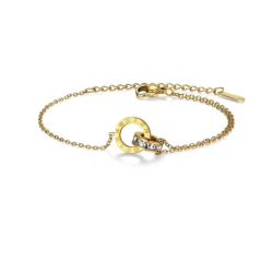 BRANSOLETKA KOŁA Z KRYSZTAŁAMI- URBAN CHIC