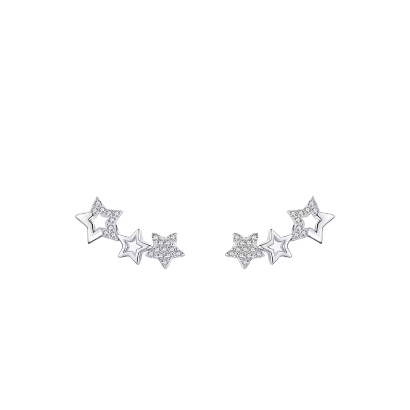 KOLCZYKI GWAIZDY Z CYRKONIAMI- REBEL QUEEN