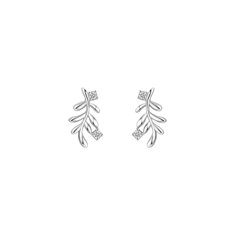 KOLCZYKI SREBRNE Z CYRKONIAMI-LEAF V2 KOLCZYKI SREBRNE Z CYRKONIAMI-LEAF V2