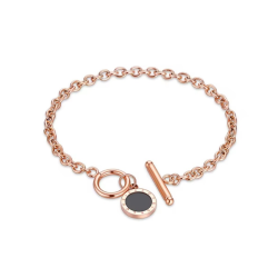 ZAWIESZKA PANCERKA TYTANOWA Z EMALIĄ I CYFRAMI RZYMSKIMI- CIFRA CATENA ROSE GOLD