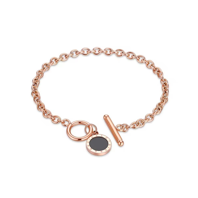 ZAWIESZKA PANCERKA TYTANOWA Z EMALIĄ I CYFRAMI RZYMSKIMI- CIFRA CATENA ROSE GOLD ZAWIESZKA PANCERKA TYTANOWA Z EMALIĄ I CYFRAMI RZYMSKIMI- CIFRA CATENA ROSE GOLD