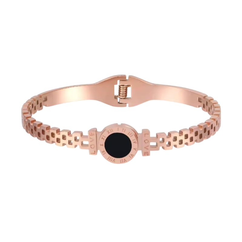 BRANSOLETKA BANGLE ZEGAREK RÓŻOWE ZŁOTO - URBAN CHIC