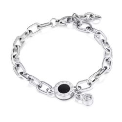 BRANSOLETKA ZE STALAI SZLACHETNEJ Z ZAWIESZKAMI - CIFRA CATENA SILVER