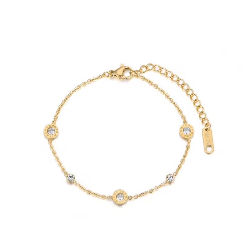 BRANSOLETKA Z KRYSZTAŁAMI- URBAN CHIC