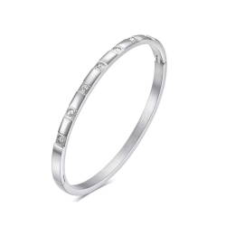 BRANSOELTKA BANGLE GRAWEROWANA Z KRYSZTAŁAMI- URBAN CHIC