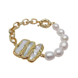 BRANSOLETKA Z PEREŁ BAROKOWYCH- STATEMENT PIECES
