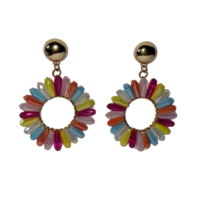 KOLCZYKI ZE STALI SZLACHETNEJ Z TĘCZOWYMI KRYSZTAŁAMI- STATEMENT PIECES KOLCZYKI ZE STALI SZLACHETNEJ Z TĘCZOWYMI KRYSZTAŁAMI- STATEMENT PIECES