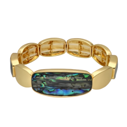 BRANSOLETKA Z NIEBIESKĄ MASĄ MUSZLOWĄ- URBAN CHIC