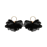 KOLCZYKI Z TKANINY CZARNE- STATEMENT PIECES