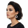 KOLCZYKI Z FIOLETOWYMI KRYSZTAŁAMI- STATEMENT PIECES