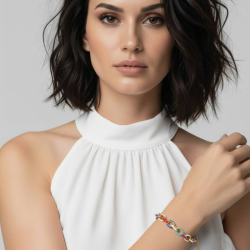 BRANSOLETKA CHUNKY EMALIOWANA- REBEL QUEEN