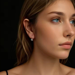 KOLCZYKI KLASYCZNE Z CYRKONIĄ- THE MOMENT