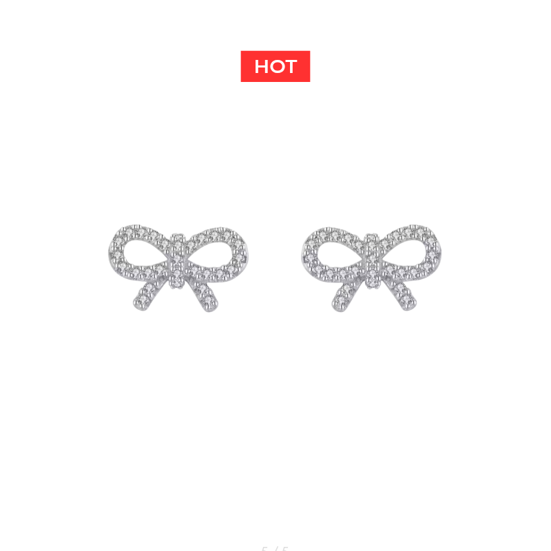 KOLCZYKI KOKARDA PAVE  Z CYRKONIAMI- REBEL QUEEN