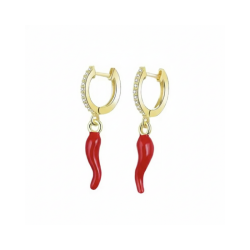 KOLCZYKI PAPRYCZKA ZŁOTE- REBEL QUEEN