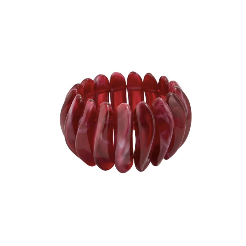 BRANSOLETKA MODUŁOWA AKRYLOWA DYMNA BURGUND- STATEMENT PIECES