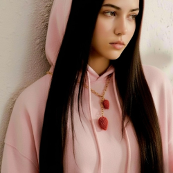 NASZYJNIK CHUNKY Z POZIOMKAMI- REBEL QUEEN