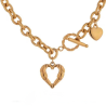CHOKER CHUNKY SKRZYDŁA- REBEL QUEEN ZŁTY NASZYJNIK DAMSKI ZŁOTY SERCE STAL Z ZAWIESZKĄ BIŻUTERIA ŁAŃCUCH