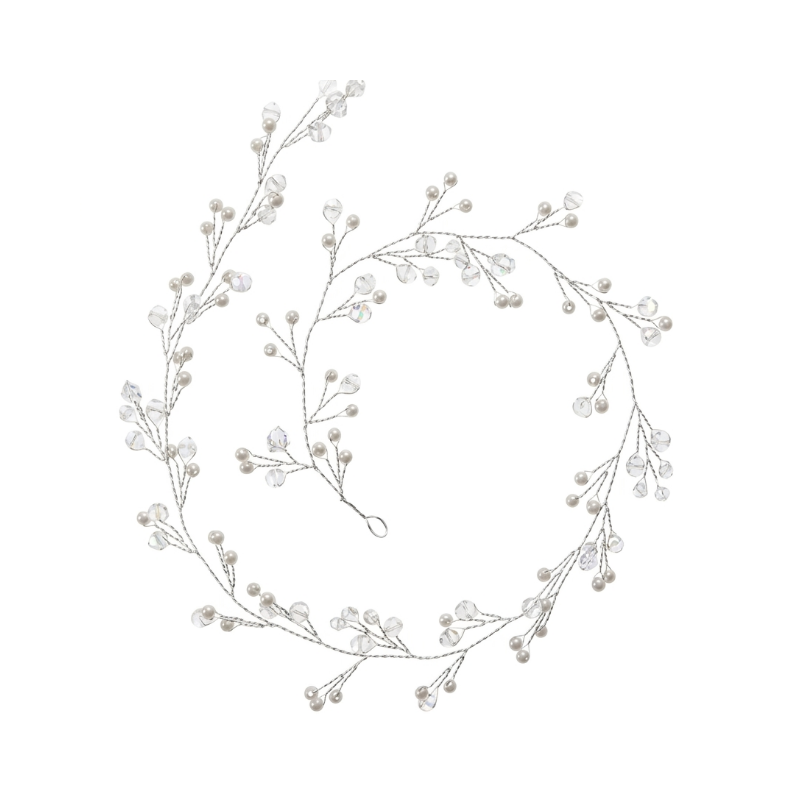 WIANEK ELASTYCZNY BIŻUTERIA DO WÓSÓW- THE MOMENT NA KOMUNIIĘ LUB ŚLUB OZDOBA DO WŁOSÓW Z PERŁAMI