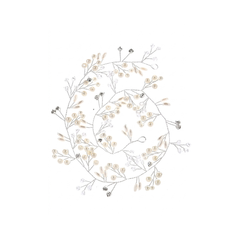 WIANEK ELASTYCZNY BIŻUTERIA DO WŁOSÓW- THE MOMENT OZDOBA DO WŁOSÓW NA ŚLUB KOMUNIĘ DLA DZIEWCZYNKI LUB KOBIETY