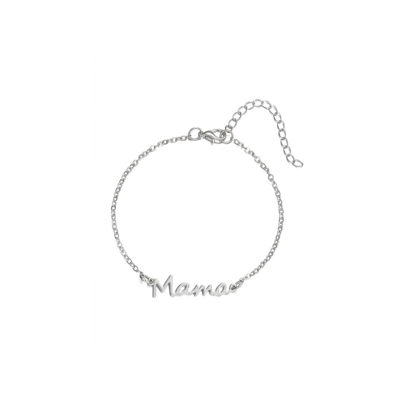 BRANSOLETKA MAMA SREBRNA- THE MOMENT PREZENT DLA MAMY I PRZYSZŁEJ MAMY STAL MINI ALISTYCZNA SREBRNA