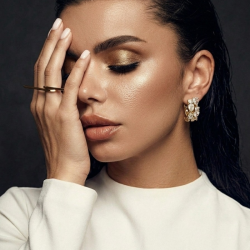 KOLCZYKI SREBRNE Z KWARCEM- THE MOMENT