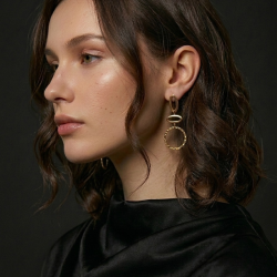 KOLCZYKI MŁOTKOWANE OWAL- STATEMNT PIECES