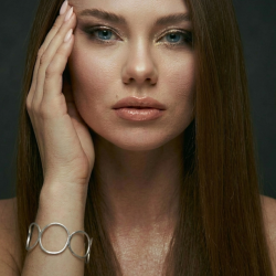 BRANSOLETKA CUFF AŻUROWA SREBRNA- STATEMNET PIECES