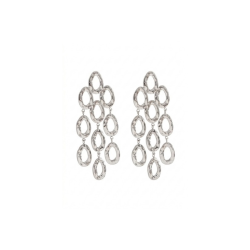 KOLCZYKI MŁOTKOWANE SREBRNE- STATEMENT PIECES BIŻUTERIA ZE STALI SZLACHETNEJ SZTYFTY DŁUGIE WISZĄCE